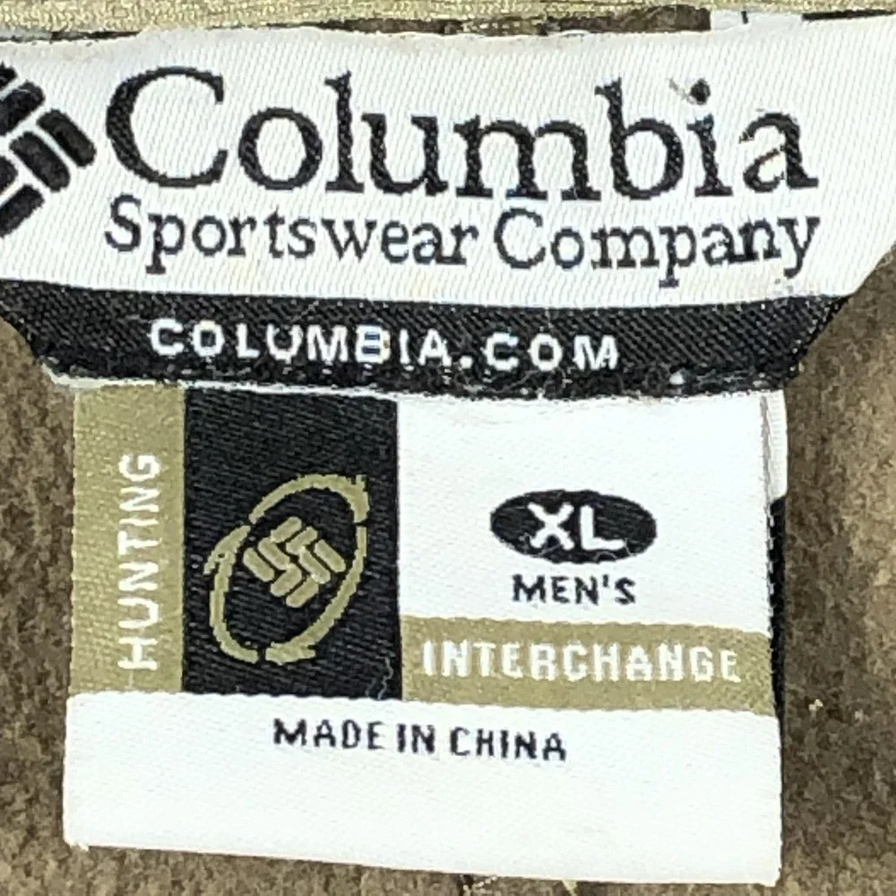 Columbia Interchange Jacket Mens XL Brown Camo Hunting Fleece Lined HM7101 - Picture 4 of 12